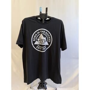 Black Coors Light T-Shirt Size:2XL